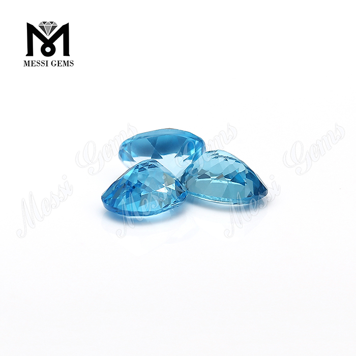 Corte oval natural Pedras soltas Topaz azul por quilate