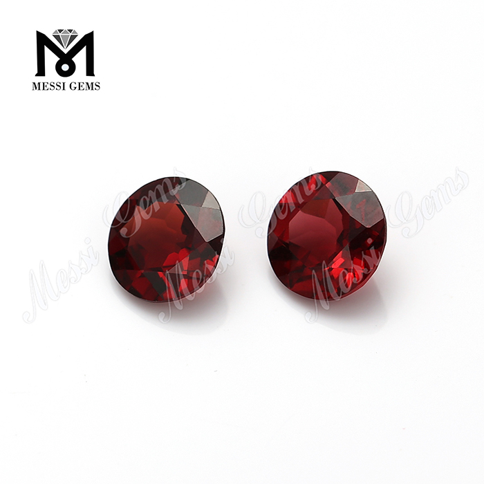 Gemmes de pierres rouges mozambiques naturelles rondes pour le pendentif