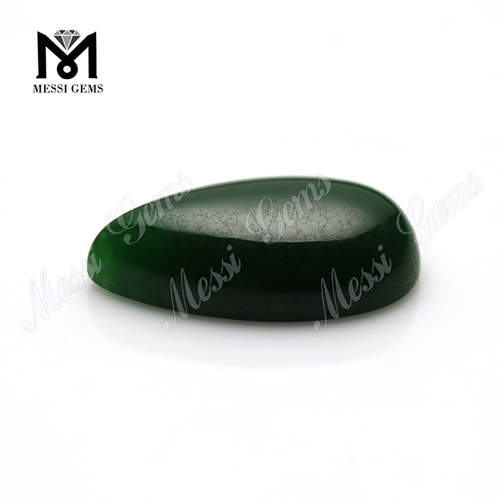 Figura naturale di pera giada verde 14x24mm in pietra di giada