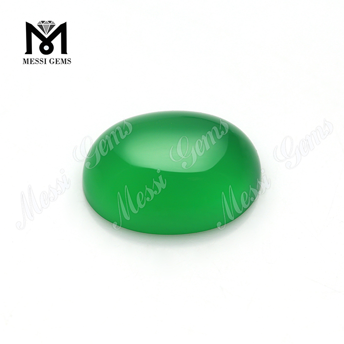 Venda por atacado forma oval 12 * 16mm verde onyx ágata natural para jóias