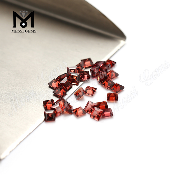 ナチュラル宝石株式会社3×3mm正方形の形状ガーネット石の価格