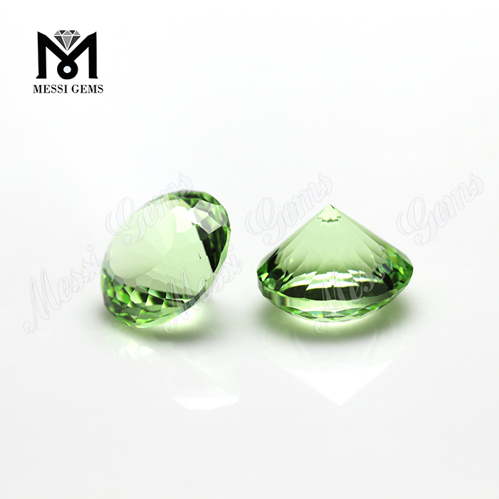 Precio al por mayor Sintético Green Tourmaline Crystal Glass Stone
