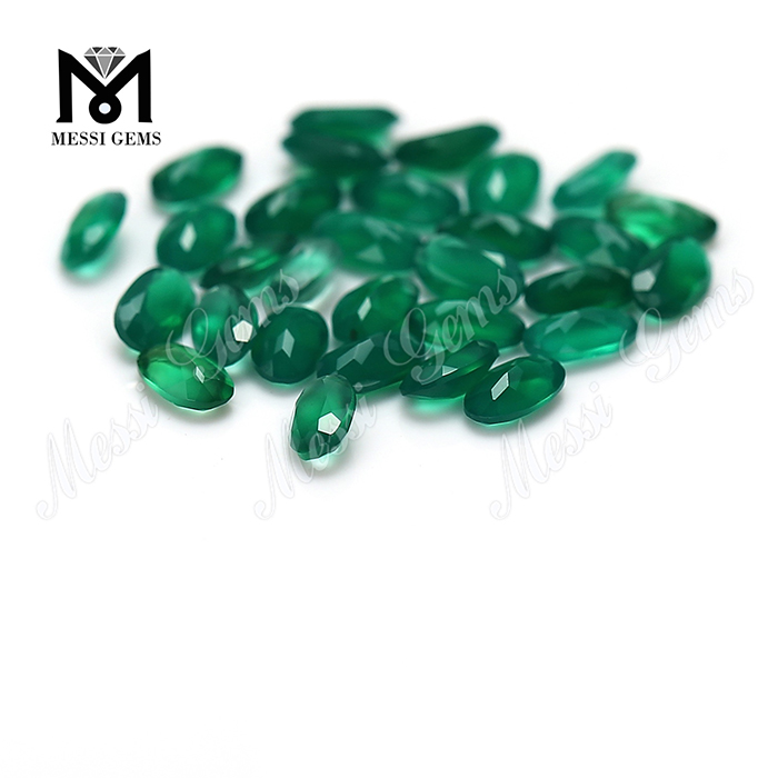 3x5mm ovale coupé naturel pierre gemme de pierre d'agate verte Prix