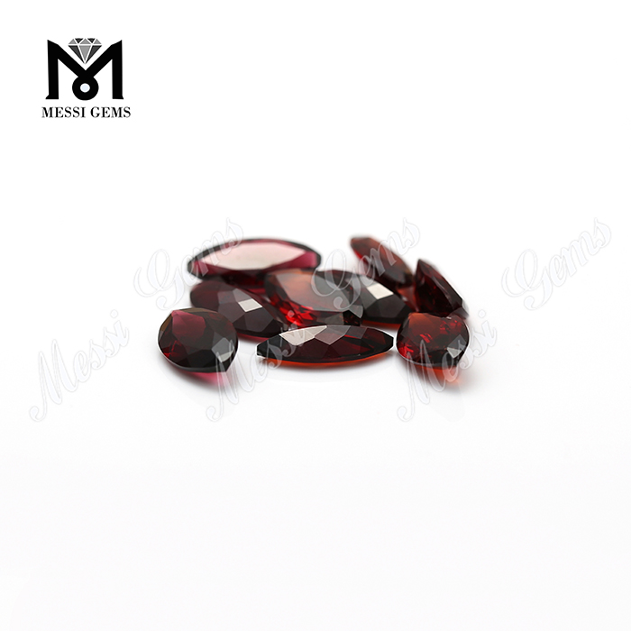 Mozambique Marquiseカット本物の緩い赤ガーネット石の価格自然