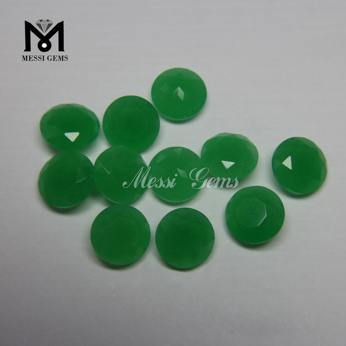 Nueva moda suelta piedras preciosas redondas de cuarzo jade verde
