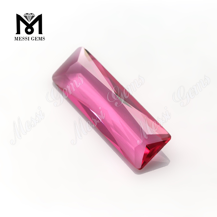 оптом 8x24 мм розовый сапфир багет стеклянный камень