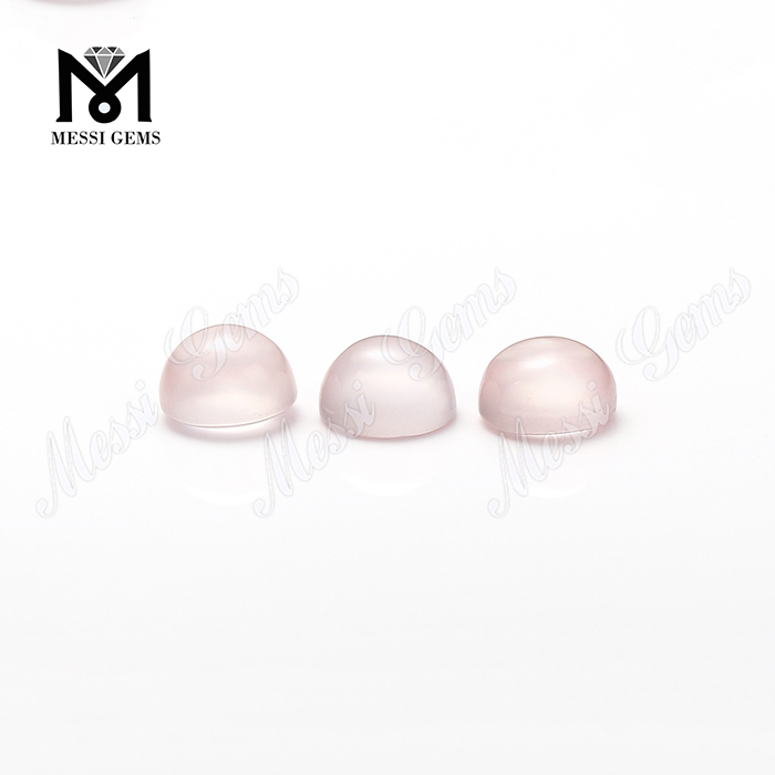 Круглый Cabochon Gemstones Свободные натуральные розовые кварцевые камни
