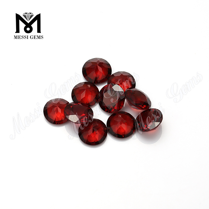 Corte redondo Mozambique natural piedras preciosas rojas para pendiente