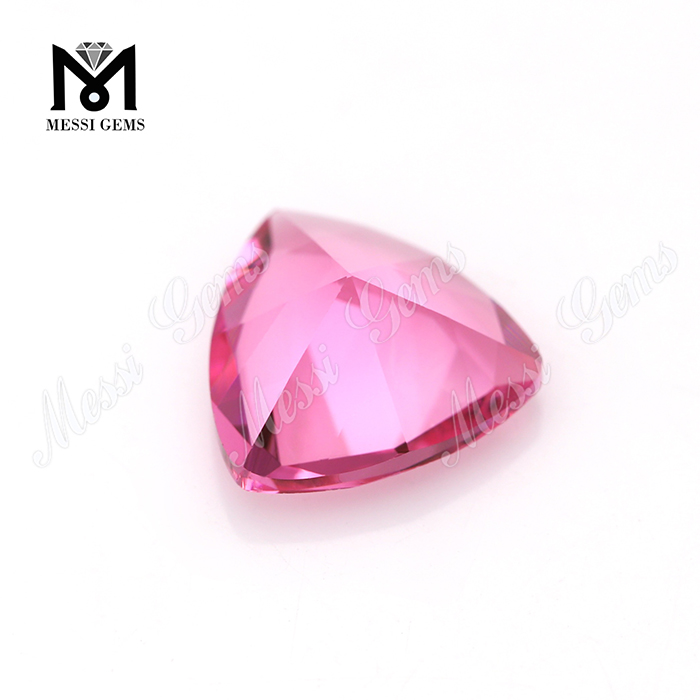 Engros Trillion Cut 12x12 mm Factory Billige Pris Pink Sapphire Glas Stone