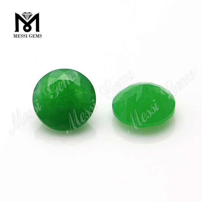 Runde form Emerald Green Agate Perler Gemstone Natural Gemstone
