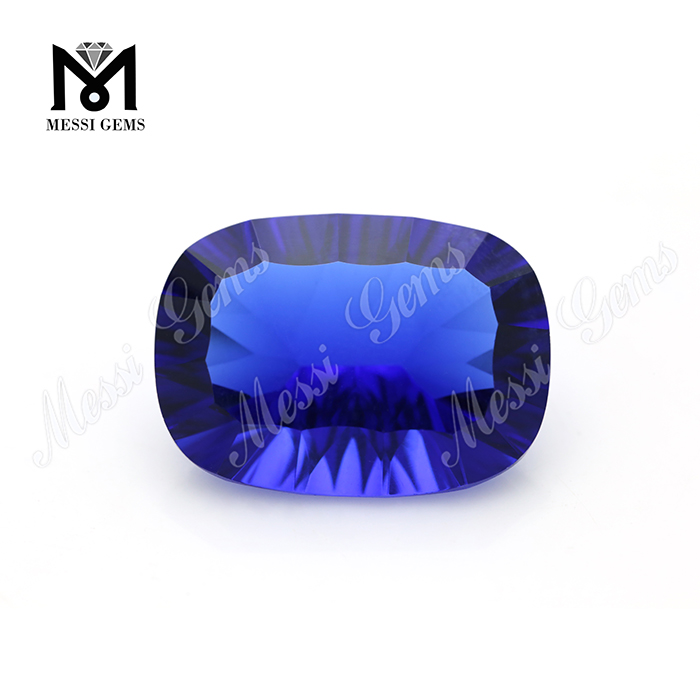 Синтетическая Русь 13x18 мм Синий Сапфир Вогнутое стекло